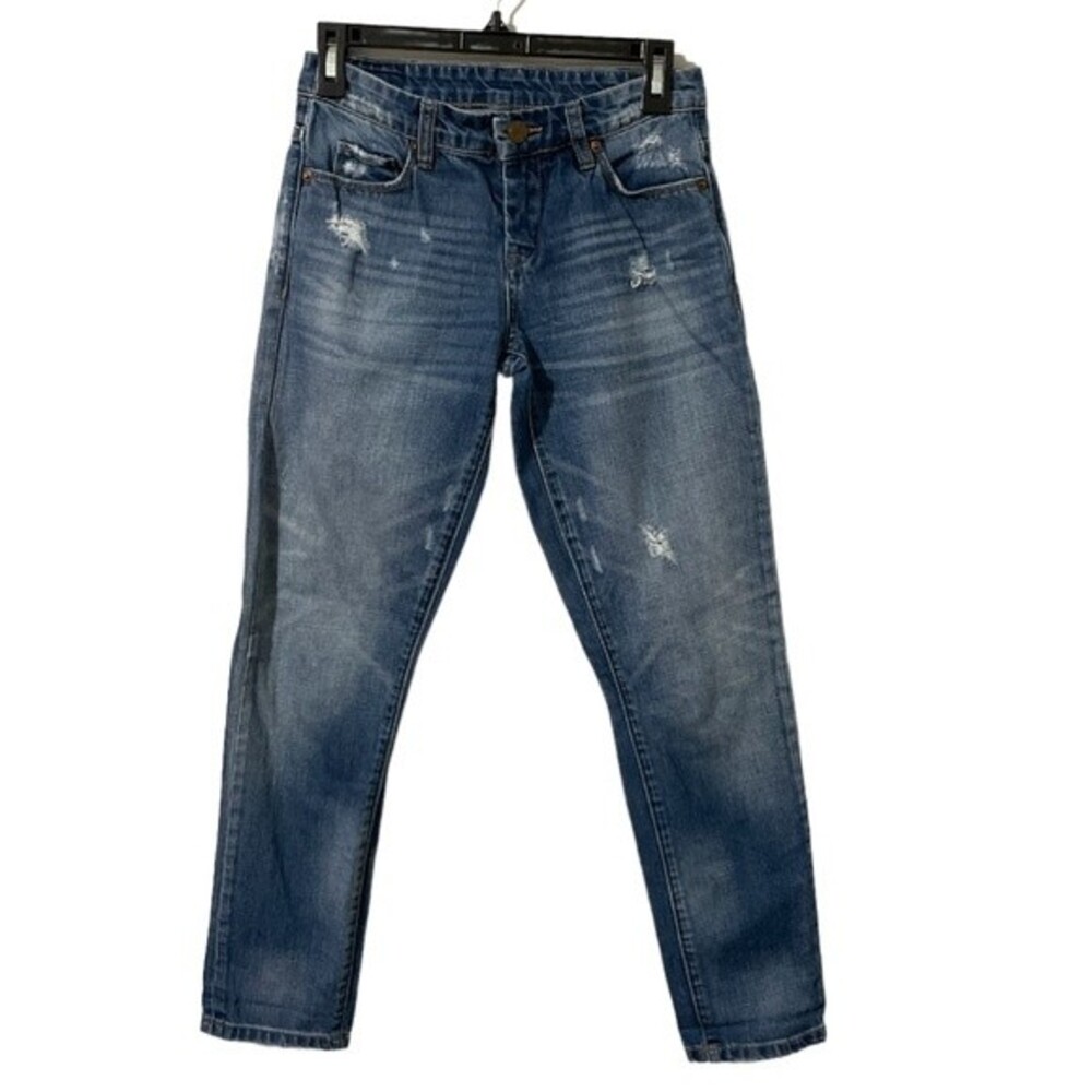 Blank NYC Jeans Size 24 Distressed Boyfriend Slouchy